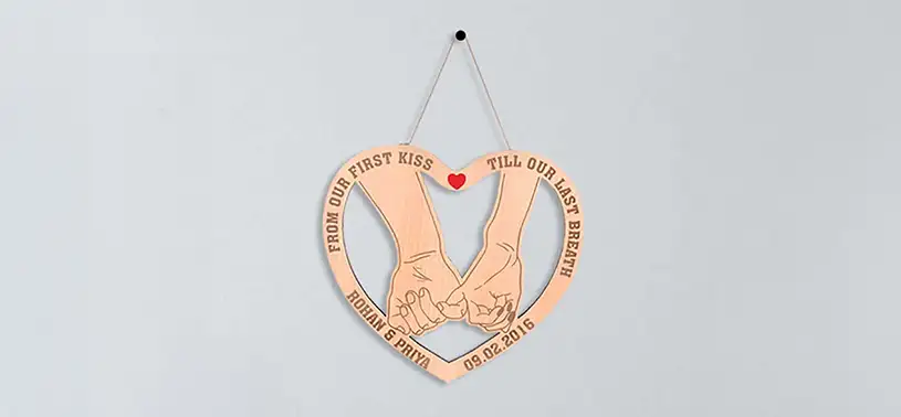 heart shape promise sign