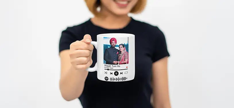 customized ceramic Spotify mug with photo